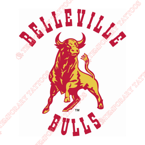 Belleville Bulls Customize Temporary Tattoos Stickers NO.7315